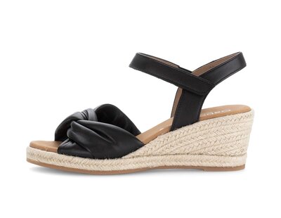 Sandales compensées noir