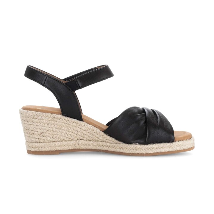 Sandalo con zeppa nero #1
