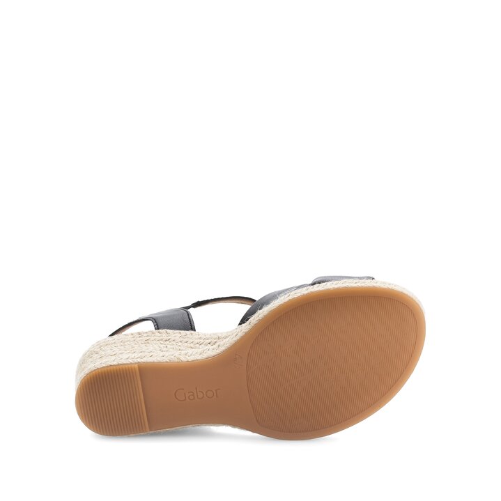 Sandalo con zeppa nero #4