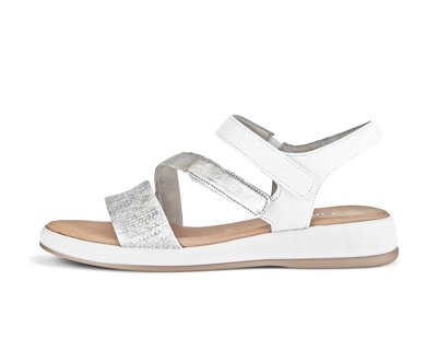 Sandal met riempjes zilver