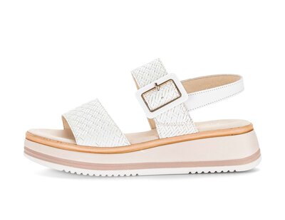 Plateau Sandale weiß