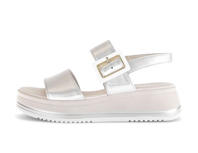 Sandale à plateforme argent