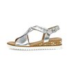 Keilsandalette silber