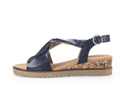 Sandales compensées bleu