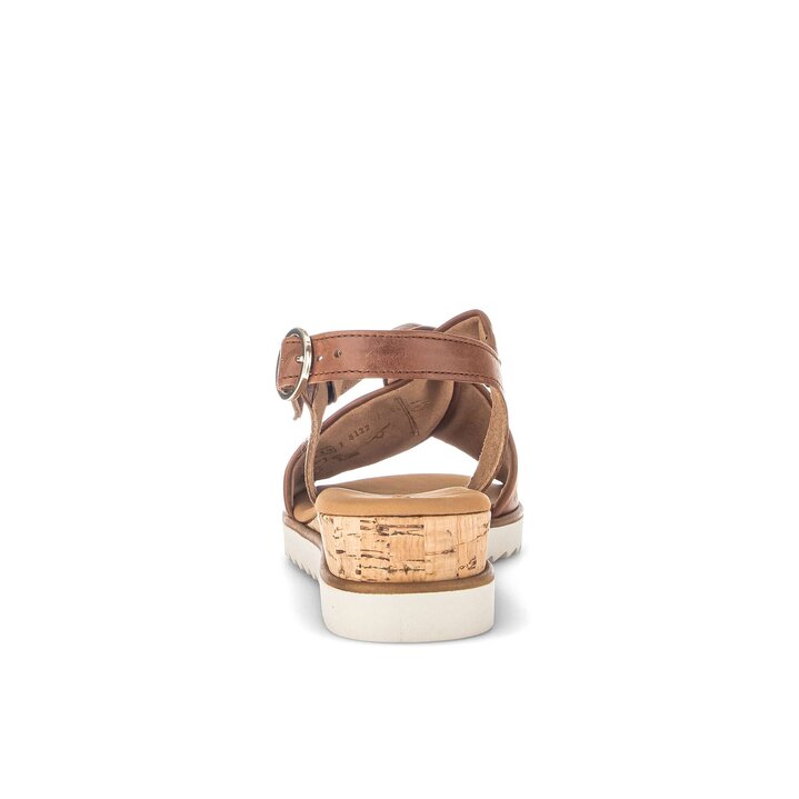 Sandales compensées marron #3