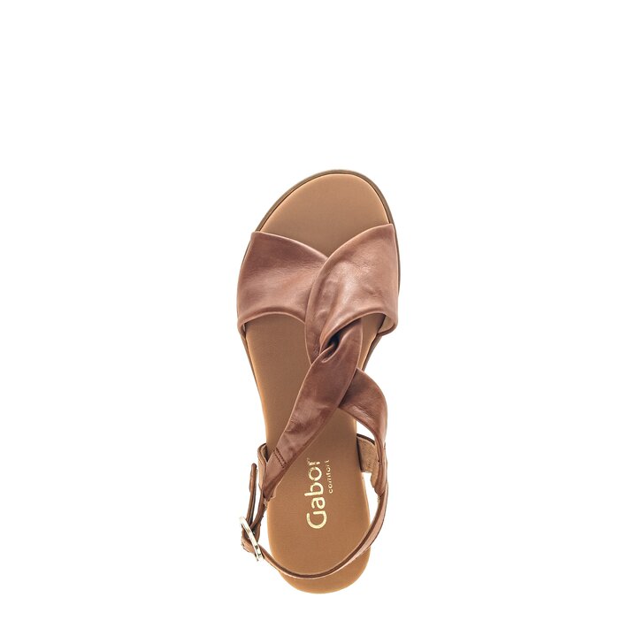 Sandales compensées marron #5