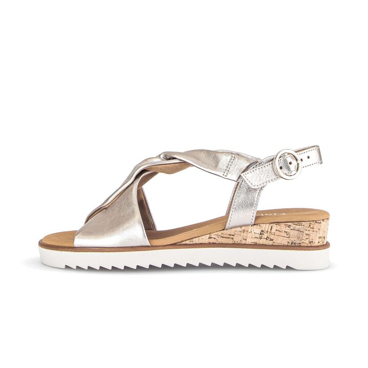 Sandales compensées or #0