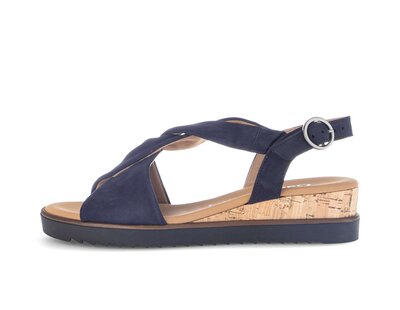 Sandales compensées bleu