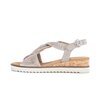 Keilsandalette beige