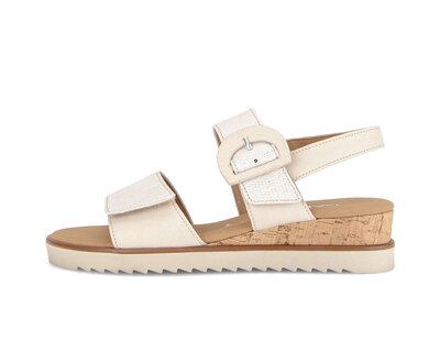 Sandale à plateforme beige