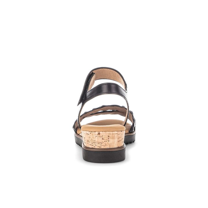 Sandales compensées noir #3