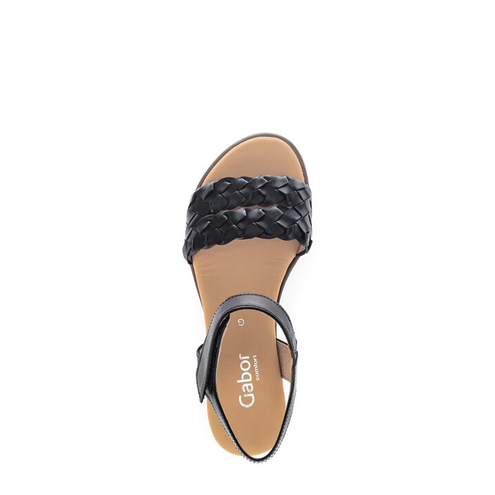 Sandales compensées noir #5