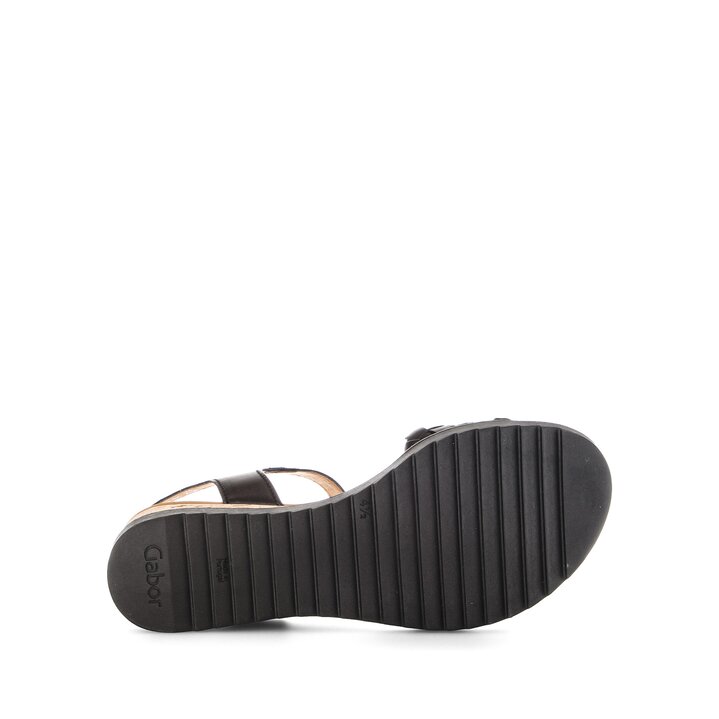 Sandales compensées noir #4