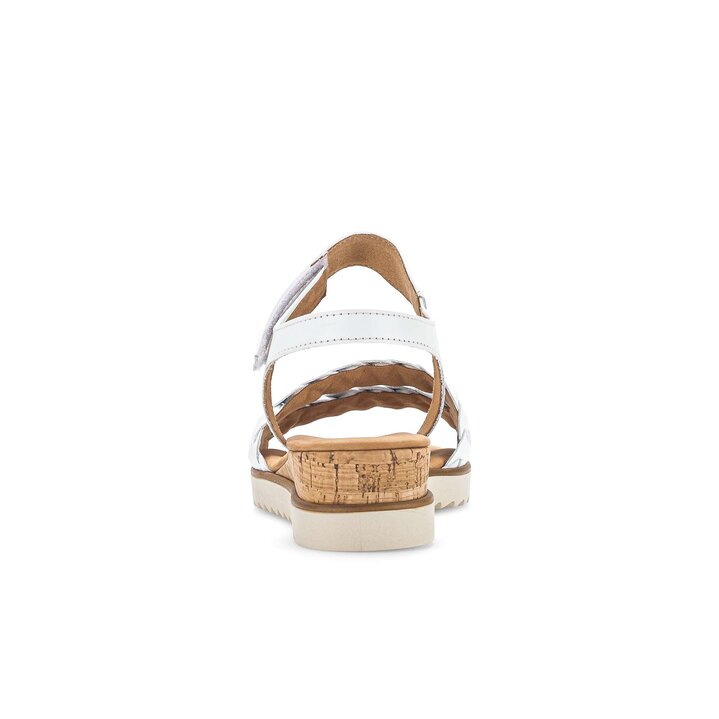 Sandales compensées blanc #3