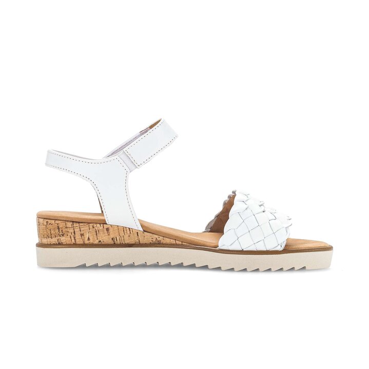 Sandales compensées blanc #1