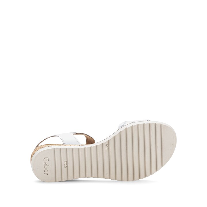 Sandales compensées blanc #4