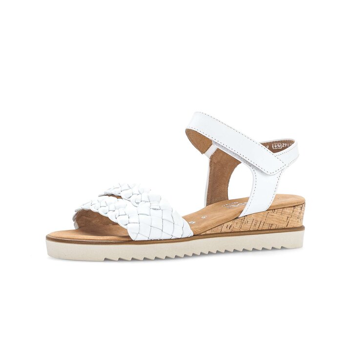 Sandales compensées blanc #2