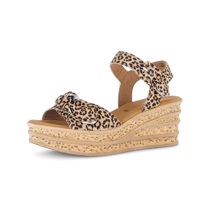 Sandales compensées beige #2