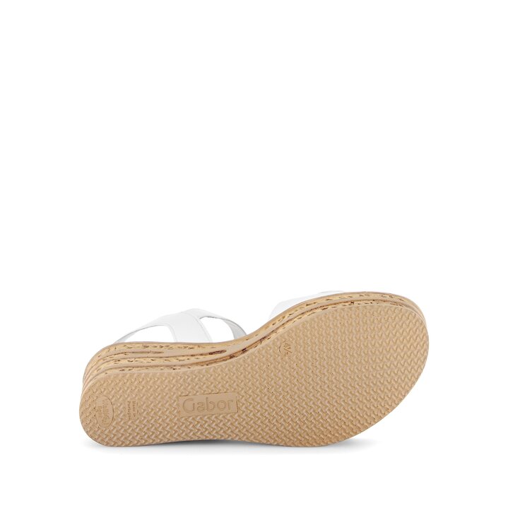 Sandales compensées crème #4