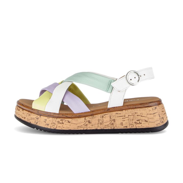 Sandalo con plateau multicolore #0