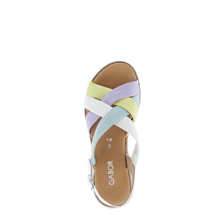 Sandalo con plateau multicolore #5