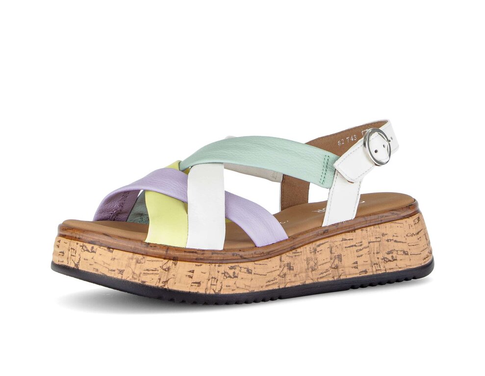 Plateau Sandale - 82.743.22 - Glattleder multicolour | Gabor