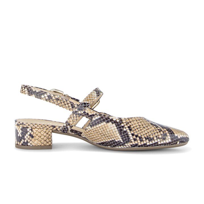 Escarpin à talon ouvert beige #1