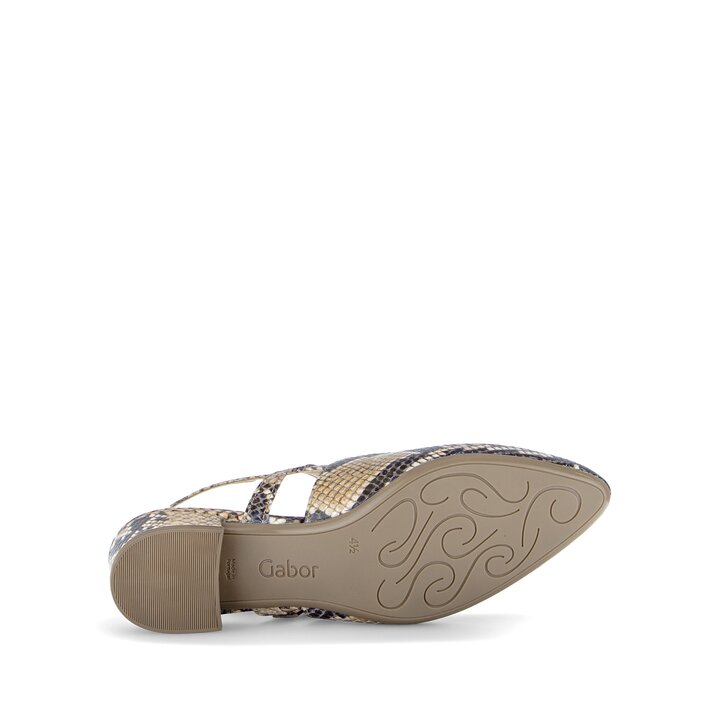 Escarpin à talon ouvert beige #4