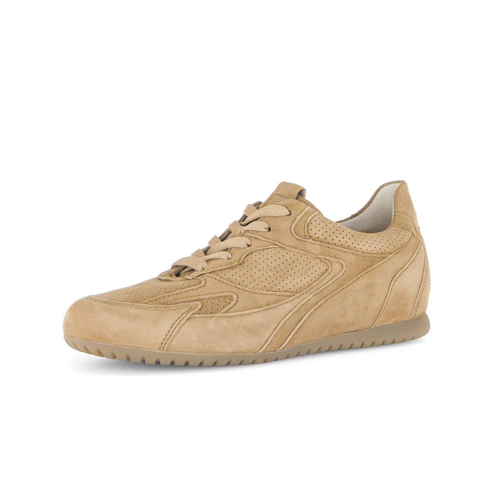 Gabor Damen Sneaker low; Rauleder in braun; flacher Absatz mit TR-Sohle
