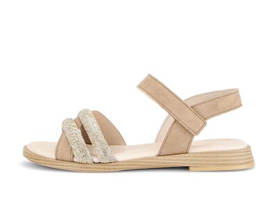 Sandal met riempjes beige