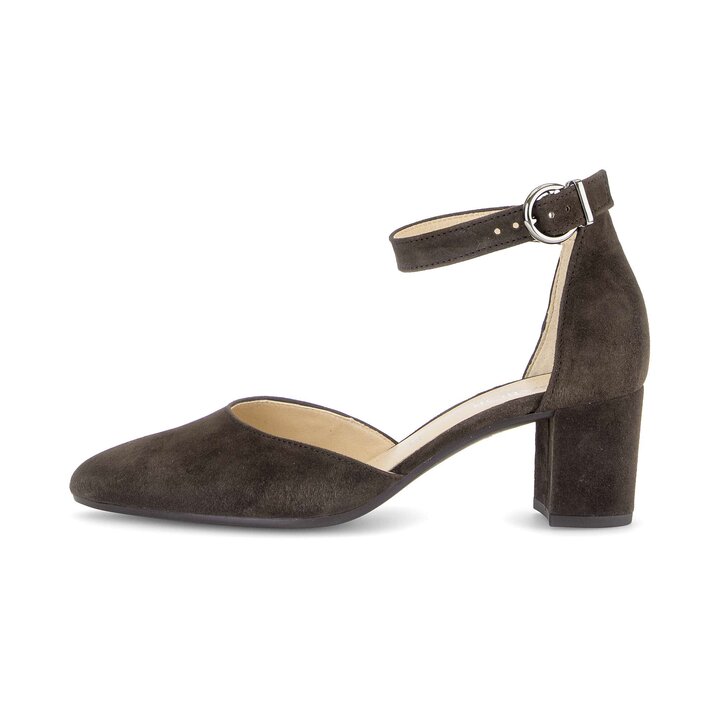 Décolleté con cinturino marrone #0