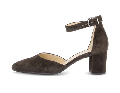 Décolleté con cinturino marrone