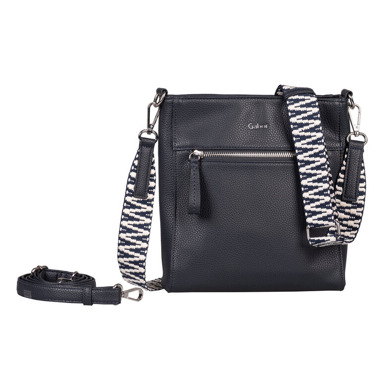 Gabor bags Avaly schoudertas voor dames, crossbody bag, middelgroot, zwart, zwart, 25,5x4x18,5
