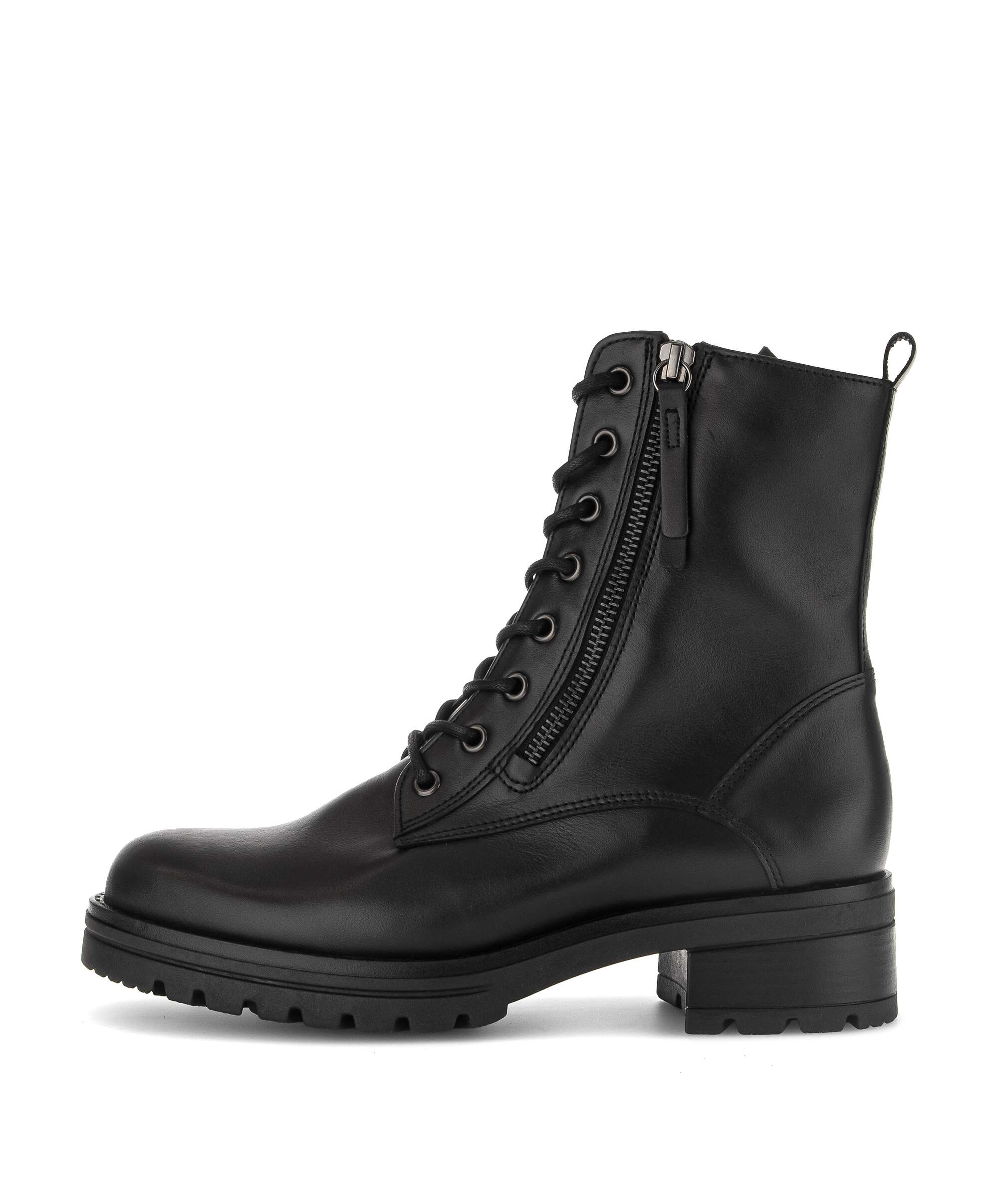 Chaussures Confort Gabor Bottines Combat Gabor Femme - Cuir Véritable Talon 5cm Meilleur Ajustement Chaussures Femme Confort Semelle Recyclée Fermeture éclair