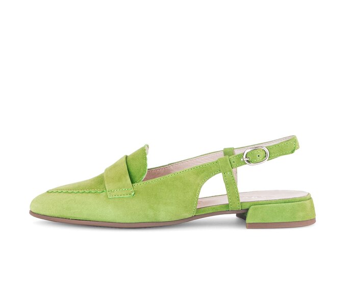 Escarpin a talon ouvert 41.501.19 Daim vert Gabor