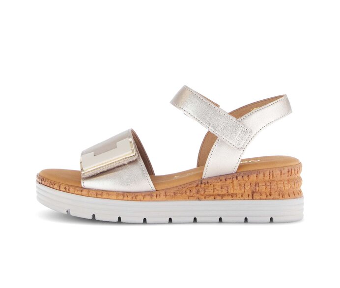 Sandal met riempjes beige #0