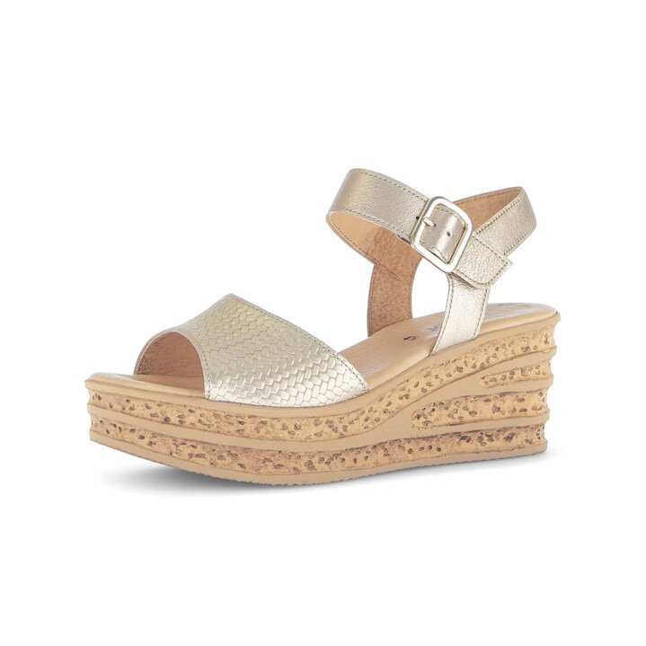 Keilsandalette gold #2