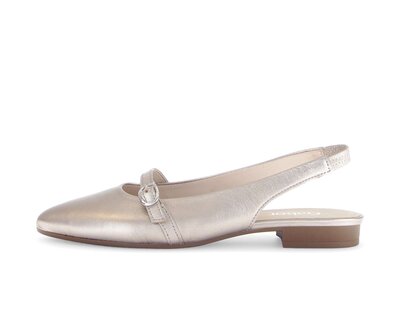 Escarpin à talon ouvert or