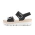 Sandale met plateauzool zwart