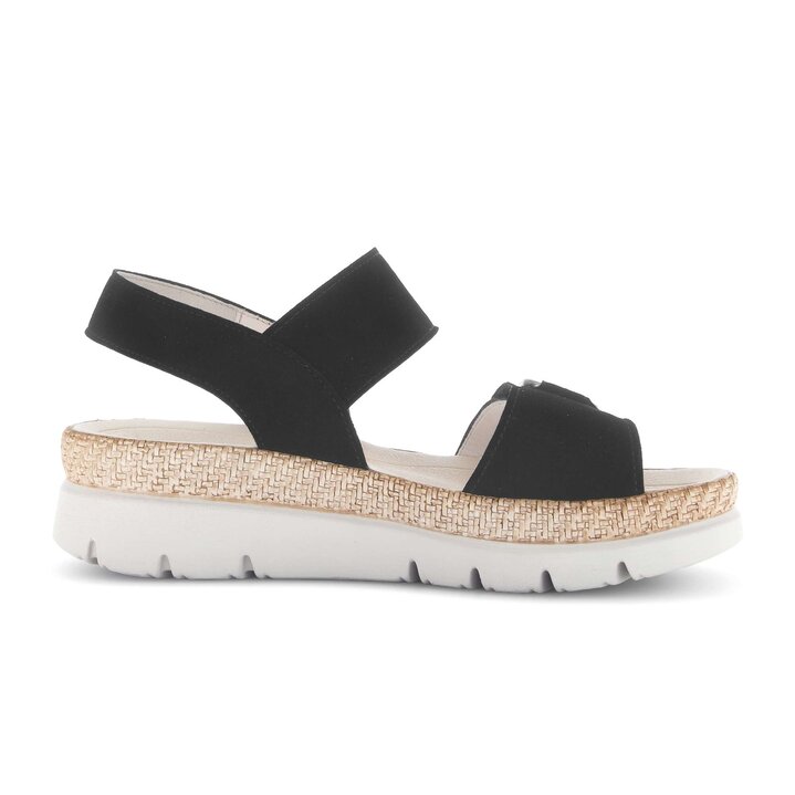 Sandale met plateauzool zwart #1
