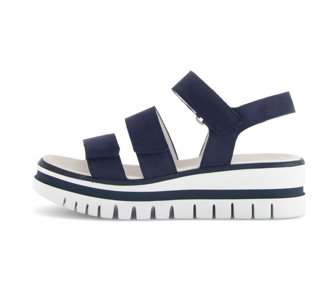 Sandale met plateauzool blauw #0