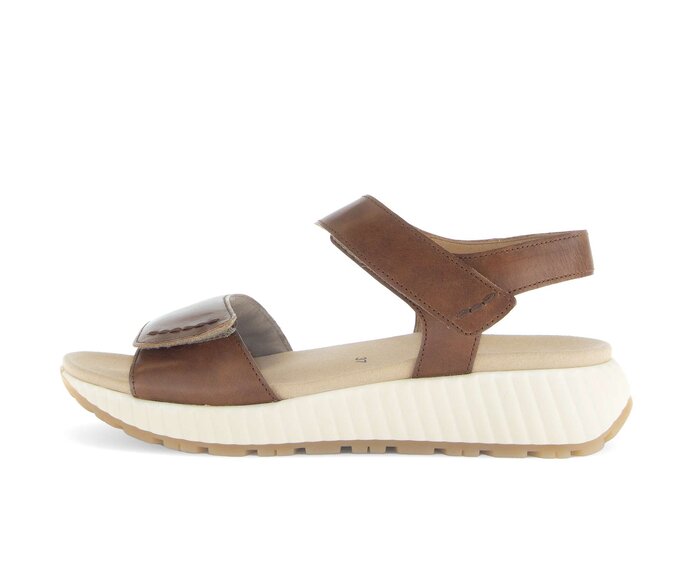 Sandal met riempjes bruin #0