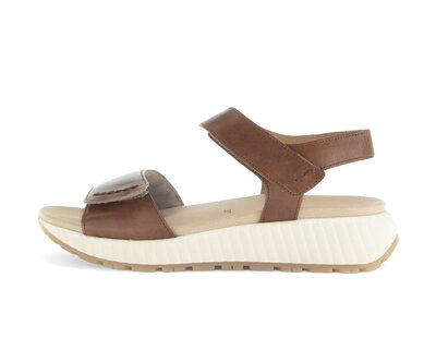 Sandalo con cinturino marrone