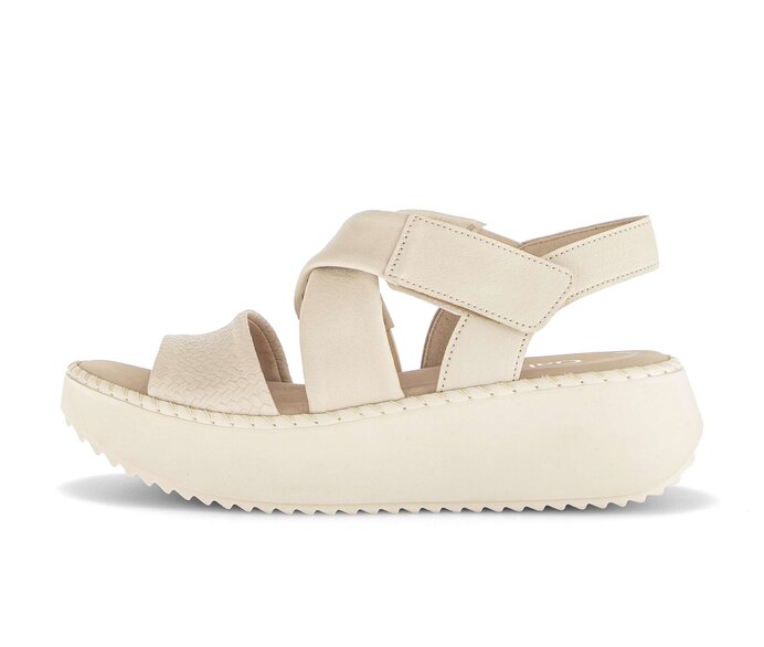 Sandale met plateauzool beige #0