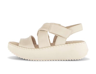 Sandalo con plateau beige