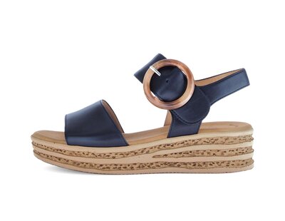 Sandalo con plateau blu