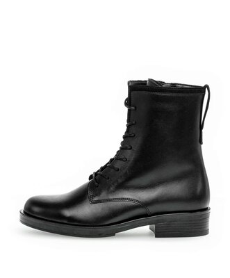 Enkellaarsjes met veter zwart