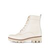 Stivaletto stringato crema