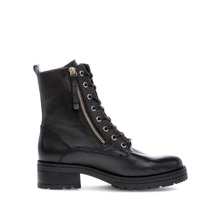 Schnürstiefelette schwarz #1