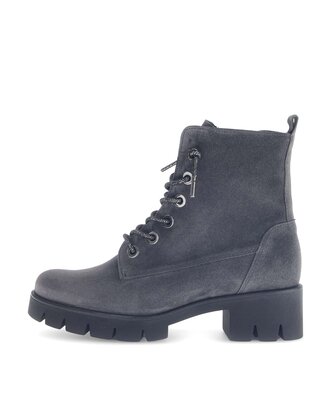Schnürstiefelette grau